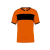 PROACT PA4000 rövid ujjú V-nyakú férfi sportpóló, kontrasztos betéttel Proact, Orange/Black-2XL
