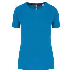 PROACT PA4013 rövid ujjú környakas Női sportpóló Proact, Aqua Blue-2XL