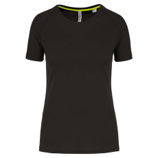 PROACT PA4013 rövid ujjú környakas Női sportpóló Proact, Black-XS