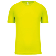 PROACT PA438 férfi környakas raglános rövid ujjú sportpóló Proact, Fluorescent Yellow-M