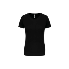 PROACT PA439 Női környakas raglános rövid ujjú sportpóló Proact, Black-L