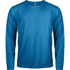 PROACT PA443 férfi hosszú ujjú kereknyakú sportpóló Proact, Aqua Blue-XL