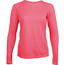 PROACT PA444 Női hosszú ujjú kereknyakú sportpóló Proact, Fluorescent Pink-S női póló
