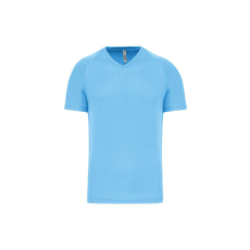 PROACT PA476 V-nyakú férfi rövid ujjú sportpóló Proact, Sky Blue-2XL