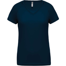PROACT PA477 Női rövid ujjú V-nyakú sportpóló Proact, Sporty Navy-2XL
