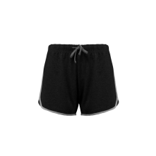 PROACT pamut Női sport rövidnadrág PA1021, Black/Grey Heather-M női rövidnadrág