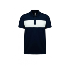 PROACT Uniszex póló Proact PA493 Adult Short-Sleeved polo-Shirt -M, Sporty Navy/White férfi póló