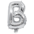 Procos Betű formájú fólia lufi ezüst színben – B betű 32cm