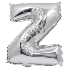 Procos Betű formájú fólia lufi ezüst színben – Z betű 32cm party kellék