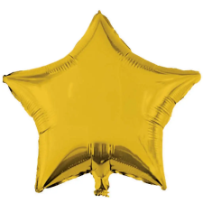Procos Csillag alakú fólia lufi – arany 46cm party kellék