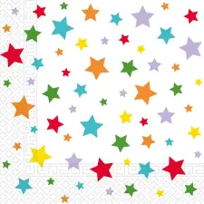 Procos Csillagos papírszalvéta szett – 2 rétegű, 33x33 cm, 20db party kellék