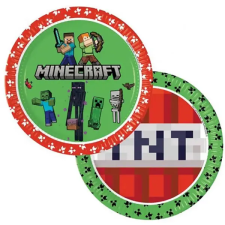 Procos Minecraft 8db-os papírtányér szett 23cm-es party kellék