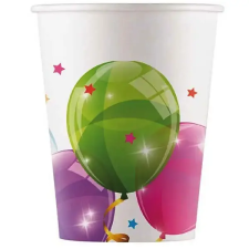 Procos Színes lufik papírpohár 8db-os szett 200ml party kellék