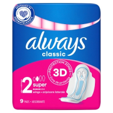 Procter&Gamble Mindig talpbetétes Classic 9 db Maxi Super intim higiénia