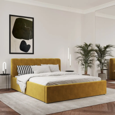 PRODA Almo kárpitozott ágy, 160 x 200 cm, Okker ágy és ágykellék
