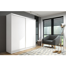 PRODA Edyta 200 gardróbszekrény 6x1m polc 1x akasztós, tolóajtós fehér bútor