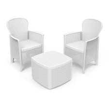 PRODA Gorin 2 személyes kerti bútorszett Fehér kerti bútor