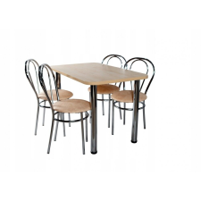 PRODA Nizza 4 személyes étkezőszett 100 x55cm, Sonoma 4 étkezőszékkel N bútor