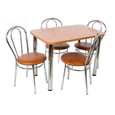 PRODA Nizza 4 személyes étkezőszett 120 x 70cm, Calvados 4 étkezőszékkel N bútor