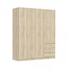 PRODA Riava gardróbszekrény 144cm 3D3S Sonoma Oak bútor