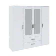 PRODA Verdana gardróbszekrény 200cm F 4D2S Fehér bútor