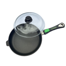 Proficookware ECO PURE titán serpenyő 28 cm kerámia bevonattal, üvegfedővel és levehető nyéllel edény