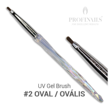Profinails Profinails Aurore Boreale UV Gel Brush #2 Oval műkörmös ecset