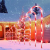 Progarden 5 db-os XXL méretű "candy cane" világító cukorka sétapálca lámpa szett, elemes, 40 LED, 74 cm