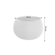 PROSPERPLAST Dekoratív virágcserép, kerek, lila, 29x19,5 cm, Splofy Bowl kerti tárolás