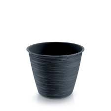PROSPERPLAST Furu Műanyag Virágcserép Antracit 19,5 cm Barázdált, 10db-os csomag kerti tárolás
