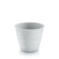 PROSPERPLAST Furu Műanyag Virágcserép Fehér 16,6 cm Barázdált, 10db-os csomag kerti tárolás