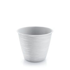 PROSPERPLAST Furu Műanyag Virágcserép Fehér 29,5 cm Bordázott, 10db-os csomag kerti tárolás