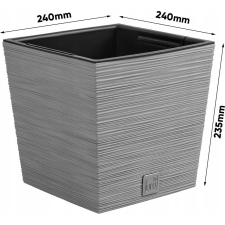 PROSPERPLAST Furu Square Low Virágcserép DFS240 - Beton (DFS240-422U) kerti tárolás