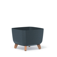 PROSPERPLAST Gracia Square ECO Wood Négyzetes Virágtartó Antracit 29 cm, 5db-os csomag kerti tárolás