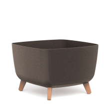 PROSPERPLAST Gracia Square ECO Wood Virágtartó Kávébarna 39 cm, 5db-os csomag kerti tárolás