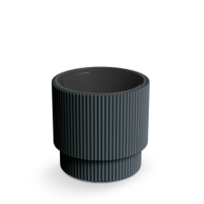 PROSPERPLAST Milly Bordázott Kültéri Virágtartó Antracit 30 cm, 3db-os csomag kerti tárolás