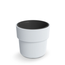 PROSPERPLAST Milly Bordázott Virágcserép Fehér 39 cm, 4db-os csomag kerti tárolás