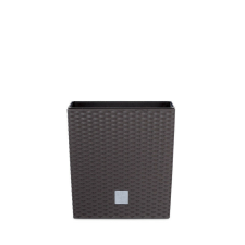 PROSPERPLAST Rato Low Fonott Mintázatú Műanyag Virágtartó Umbra 32 cm, 3db-os csomag kerti tárolás