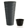  Prosperplast SAND SLIM virágcserép antracit 29,6 cm