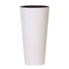 PROSPERPLAST TUBUS SLIM virágcserép fehér fényes 30 cm kerti tárolás