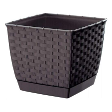 PROSPERPLAST Virágcserép, Prosperplast, Ratolla, négyzet alakú, 3,8 L, barna, 19x19x15,9 cm kerti tárolás