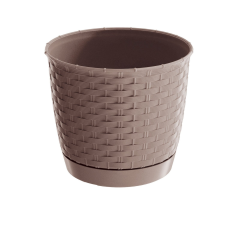 Prosperplast virágcserép Ratolla Round 25 cm Mocca kerti dekoráció