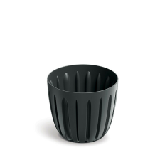 PROSPERPLAST Wario Bordázott Műanyag Virágtartó Antracit 16,8 cm, 10db-os csomag kerti tárolás