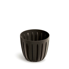 PROSPERPLAST Wario ECO Wood Bordázott Kávébarna Virágcserép 138mm, 10db-os csomag kerti tárolás