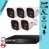  Provision 5 cső kamerás IP megfigyelőrendszer 2MP HD cső biztonsági kamera, 2.8 mm-es fix objektívvel, hibrid világítással, PoE, beépített mikrofonnal, IR 20m, kültéri