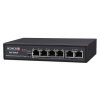 Provision-isr PoE switch, CCTV rendszerekhez, 4+2 portos,  10/100Mbps, 4 letöltési port 4x100Mbps, PoE IEEE 802.3af/at, 2 feltöltési port 2x100Mbps