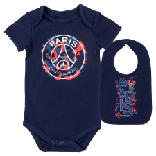  PSG baby body+előke Kék 6 hó kombidressz, body