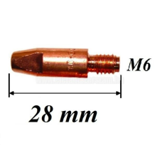 PTC Tools CO áramátadó fúvóka normál M6x28x8 mm x 1,0 mm MB25AK+MK24KD pisztolyhoz (18026) hegesztés