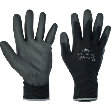  PU-ba mártott nylon kesztyű 9-es fekete (Bunting Light)