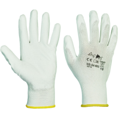  PU-ba mártott nylon kesztyű fehér 11-es